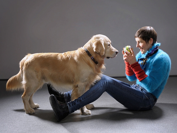 golden retriever studiofotografie mit Mensch tierfotografie glasow fotografie