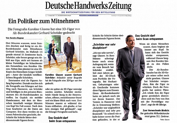 Veröffentlichung in der Deutschen Handwerks Zeitung vom 9.10.2015 1